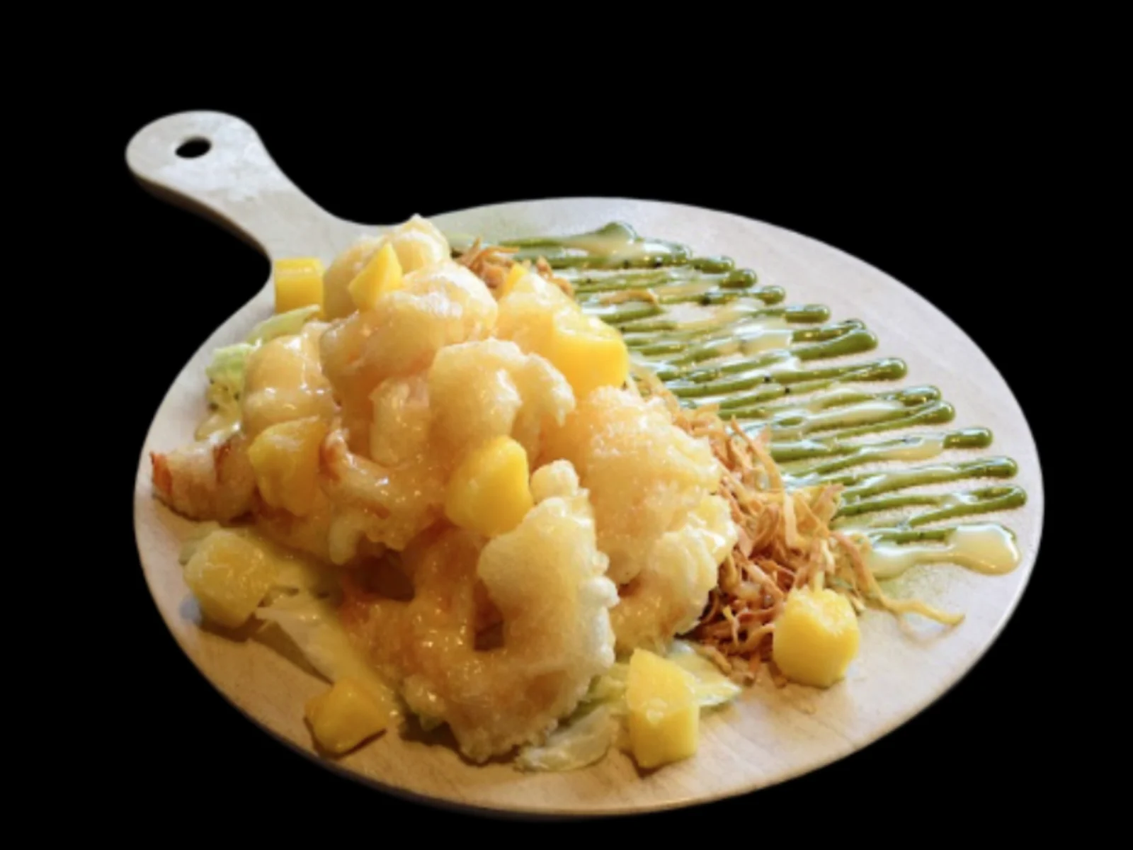 Deep-Fried Prawns with Mango Cream (망고크림새우)