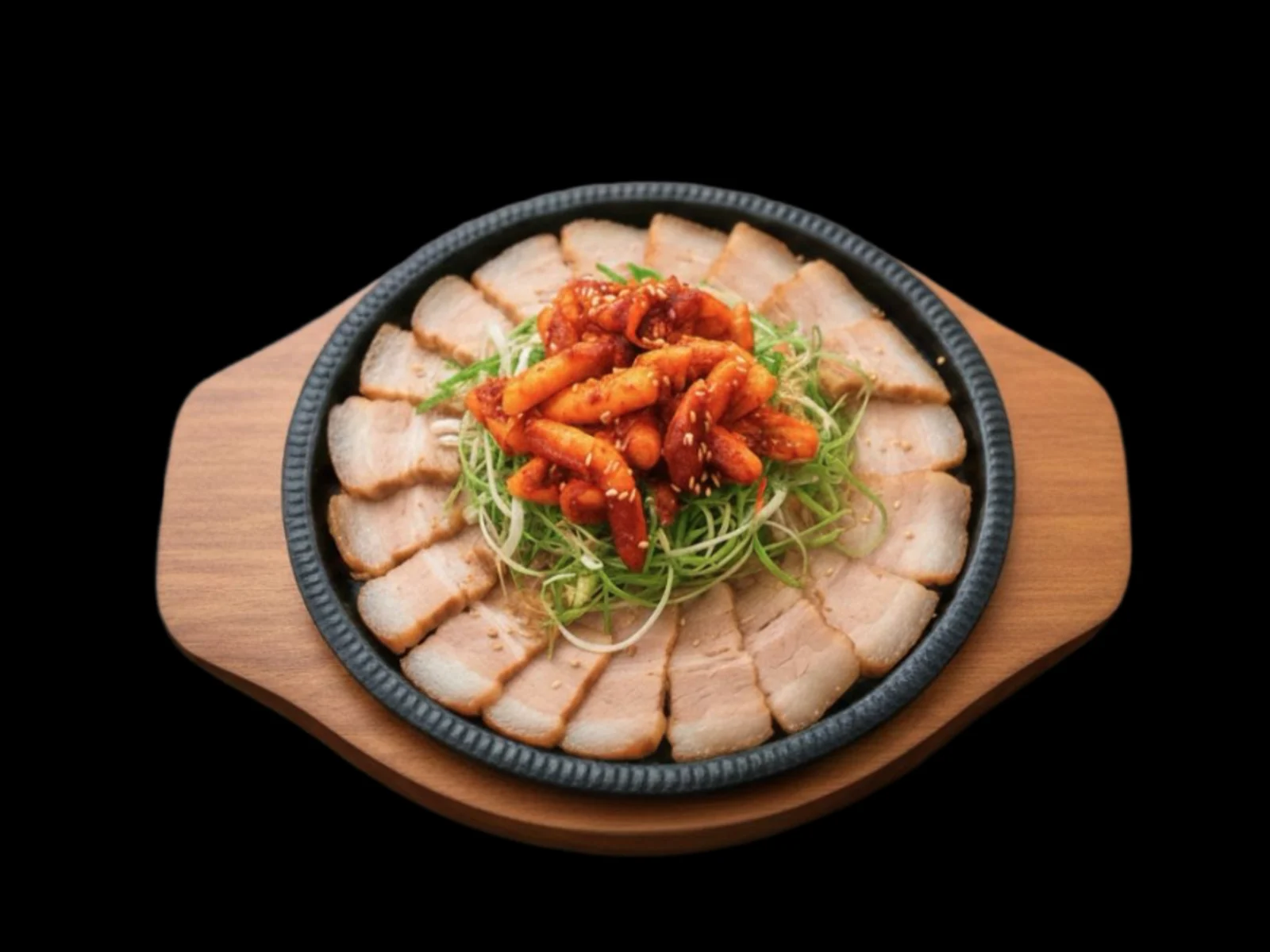 Smoked Pork Belly with Spicy Squid 훈제삼겹&오징어볶음