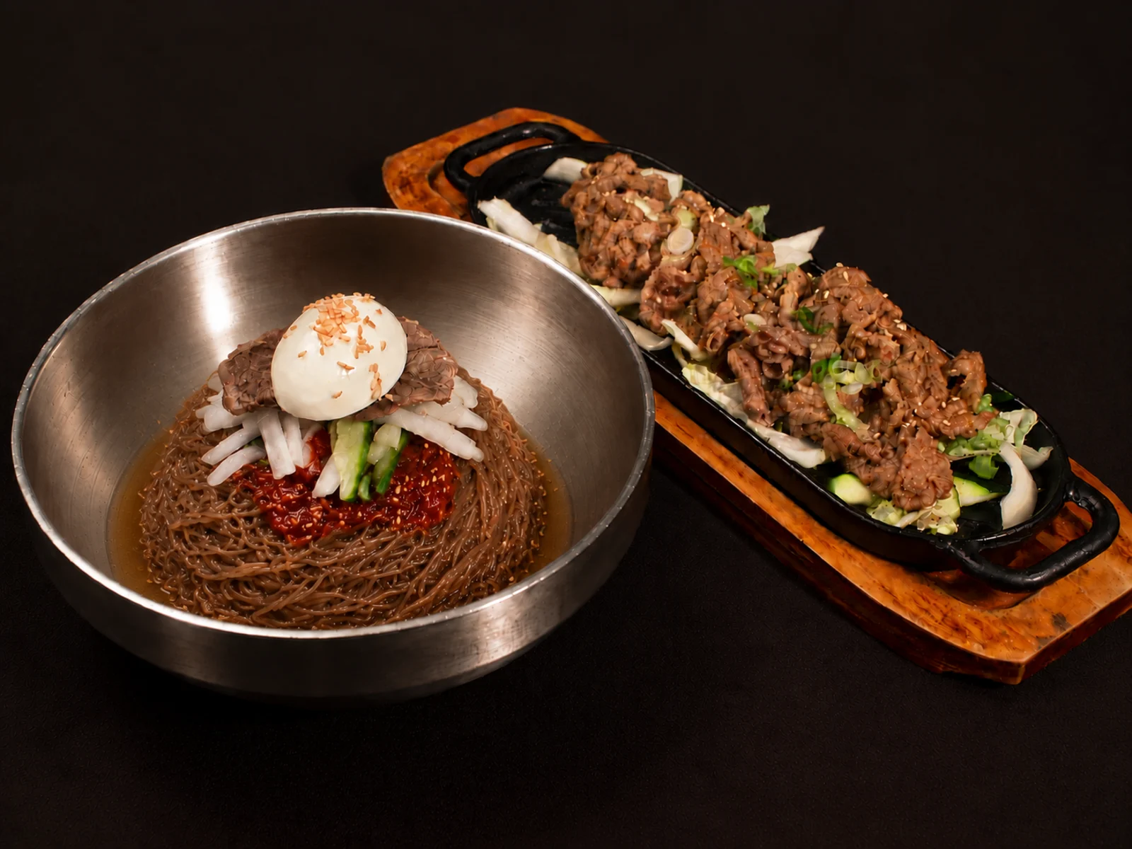 Spicy Noodles + Soy Marinated Pork Combo