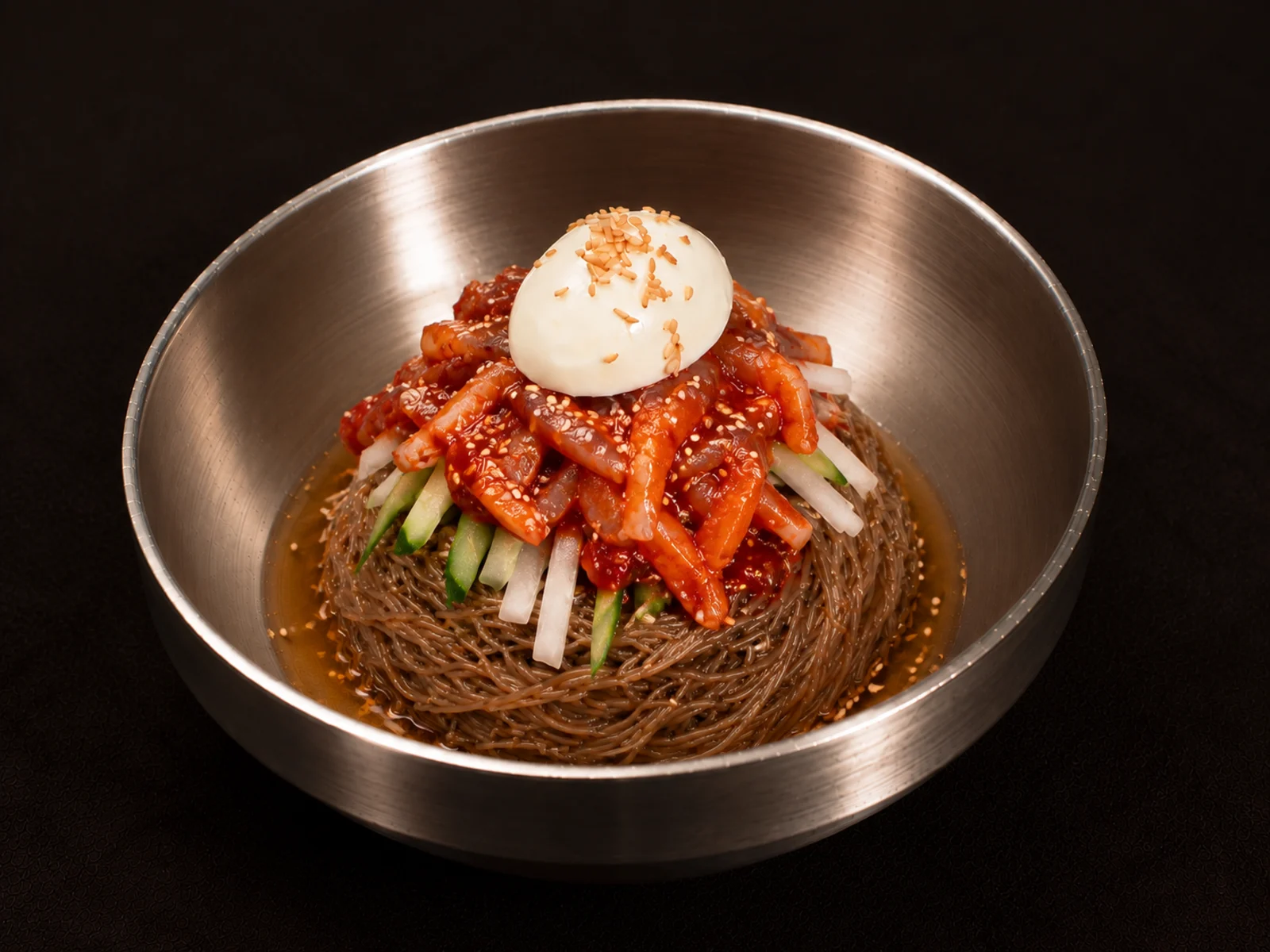 Spicy Cold Noodles with Skate (Hwe Naengmyeon)